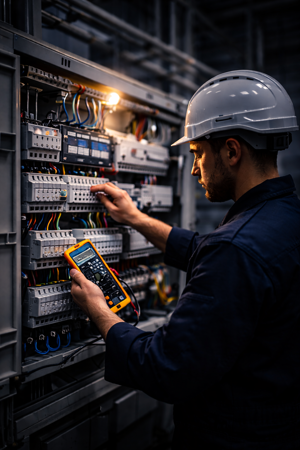 Electrician working on control panel (1)